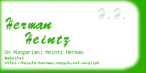 herman heintz business card